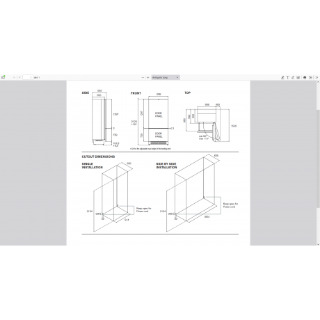 Bertazzoni RBM90 S5F PNS Εντοιχιζόμενος Ψυγειοκαταψύκτης Total NoFrost Υ212.3xΠ90.8xΒ59.2εκ.